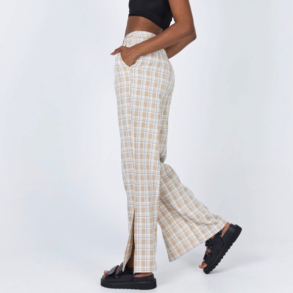 BNWT Princess Polly Dane Pants Beige - Picture 3 of 5